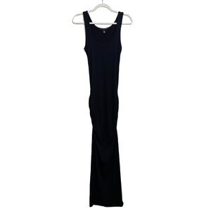 VICTORIA'S SECRET Black Bodycon Maxi Dress Ruching